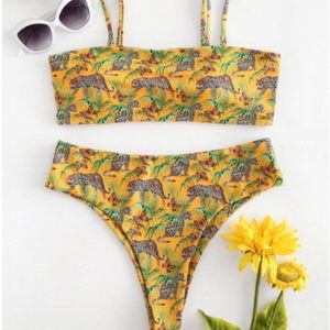 Tiger print bathing suit
